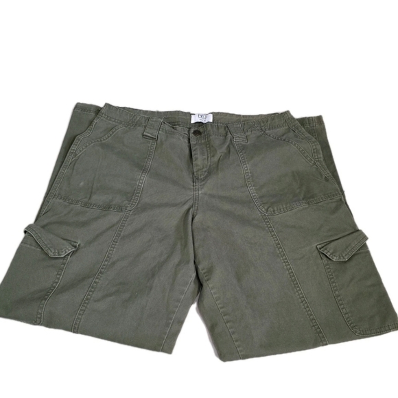 BBJ Los Angeles Cargo Utility Pants Jrs Size 11/30 Green Khaki - Picture 3 of 14